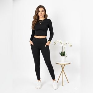 MOVE THEOLOGY Black Women's Slim Fit Pants